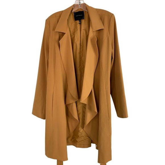 Robert Rodriguez Overcoat Size Large Drape Open Front Ginger EUC 6352 - Picture 3 of 9